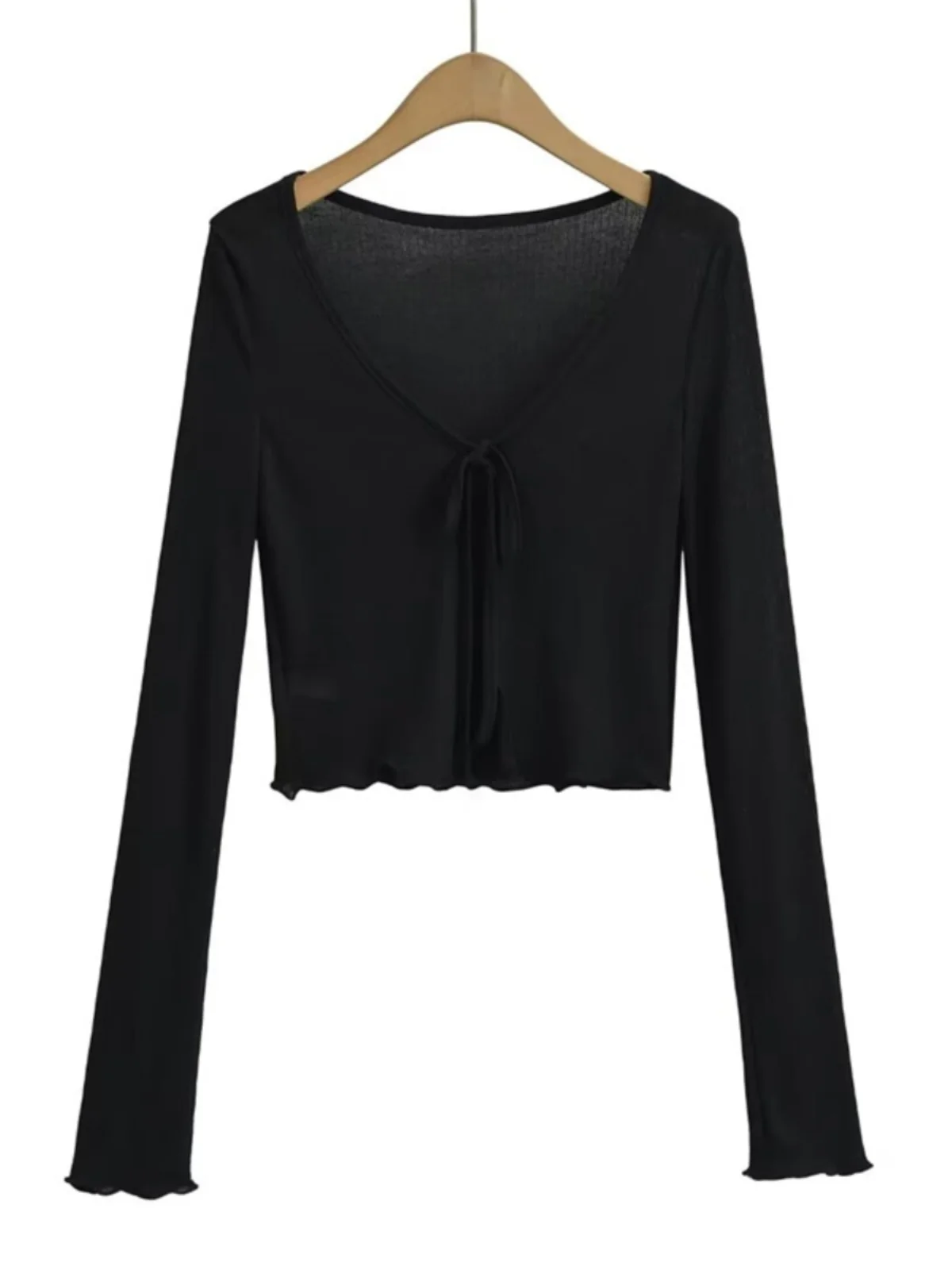 Cardigan Casual Versátil Estilo Americano, Transparente, Leve, para Proteção Solar e Ar Condicionado