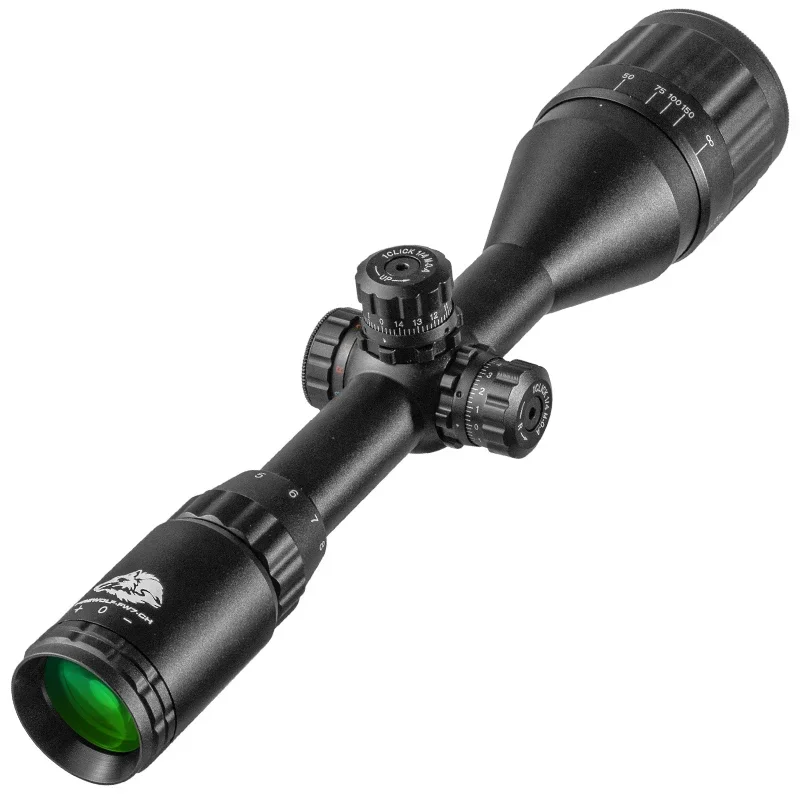 High-quality FIRE WOLF 3-9X50 green, blue, and red dot illuminated crosshair outdoor optical telescope view 4