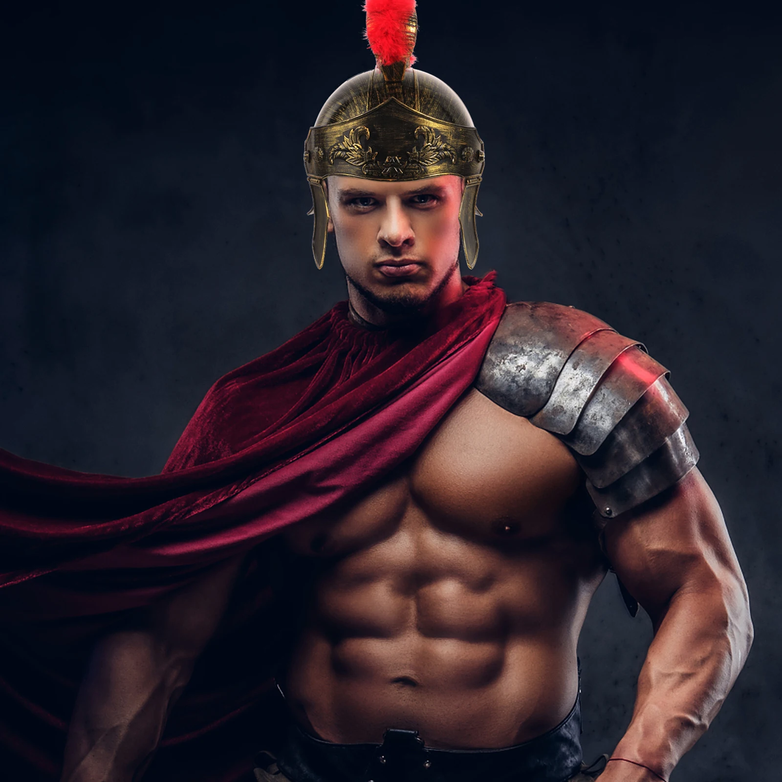 Hełm Rzymski Wojownik Hełm Spartancki Kapelusz Samuraja Kostiumy Halloween Hełm Żołnierza Średniowieczny Kostium Cosplay Rekwizyt dla Dorosłych Nastolatków