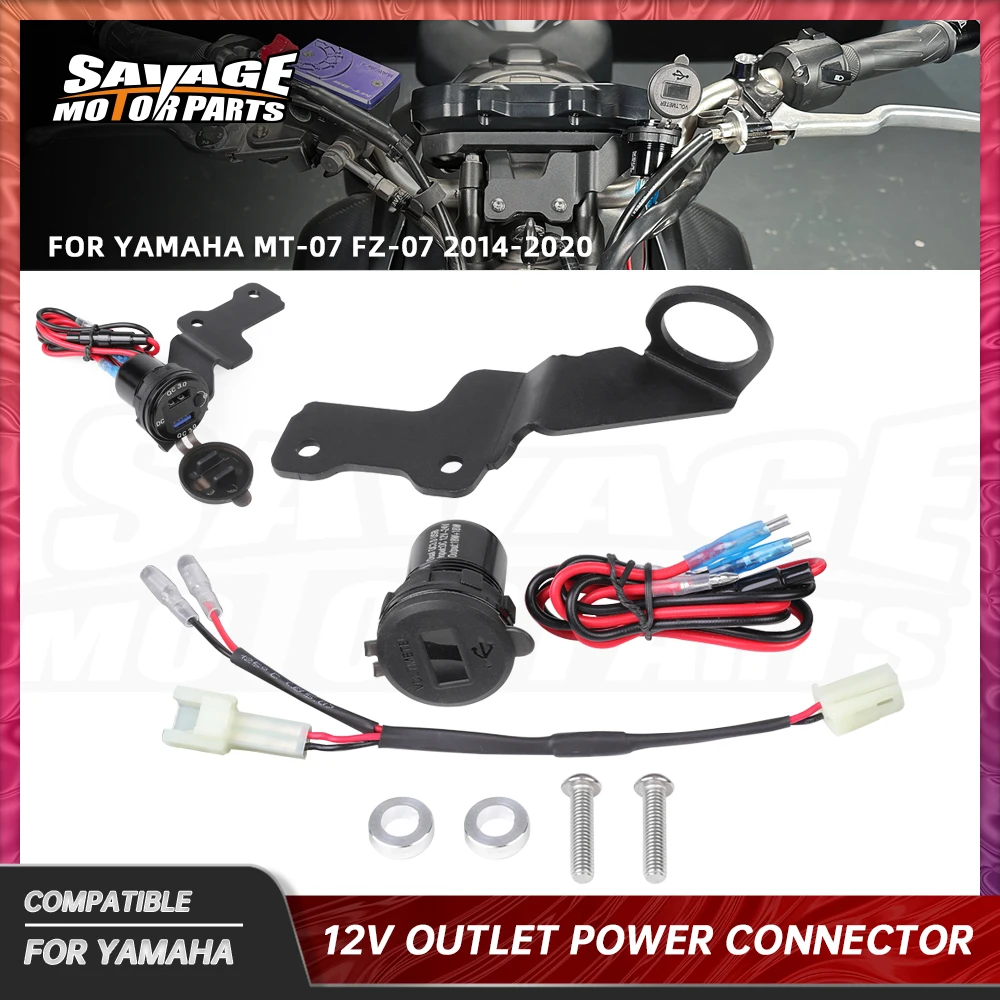 

Для YAMAHA MT07 FZ07 3,0 разъем розетки MT-07 FZ 07 2014-2020 аксессуары для мотоциклов вспомогательный адаптер кабеля питания 12 В
