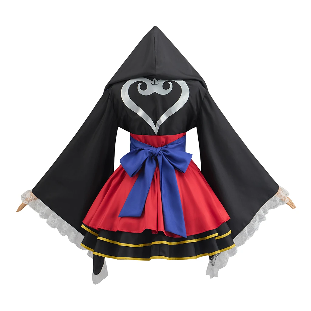 Disfraz de Game Kingdom Heart Sora, disfraz de Cosplay femenino, Kimono con capucha, vestido de Lolita, trajes de Sora de Halloween para mujer