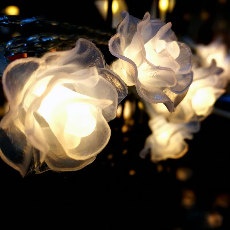 Rose Shape LED String Lights, Iluminação De Férias, Guirlanda De Fadas, Árvore De Natal, Festa De Casamento, Decoração Do Ramadã