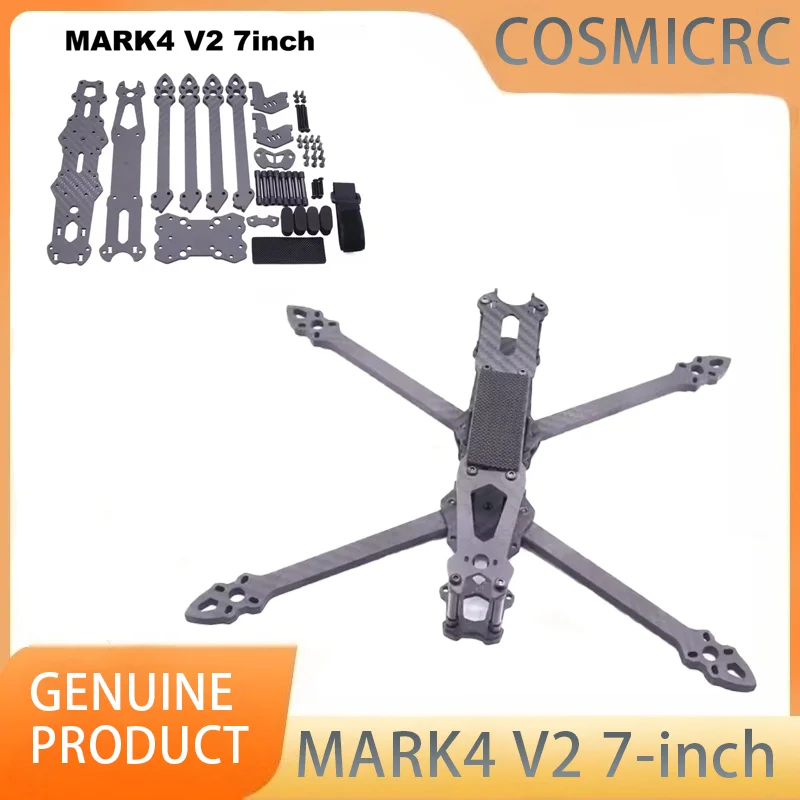 

Mark4 7inch 295mm with 5mm Arm Thickness Quadcopter Frame 3K Carbon Fiber for 7" FPV Freestyle RC Racing Drone Frame Kit