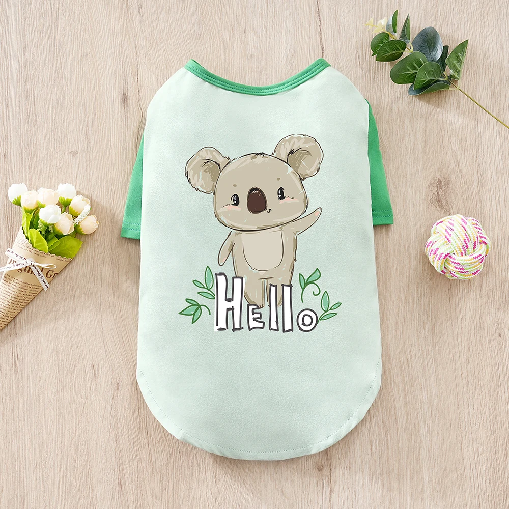 Cute Koala Dog Shirt Puppy Clothes Dog T-Shirt Basic Vest, Pet Apparel Doggy Tee for Small Medium Large Boy Girl Dogs Cats