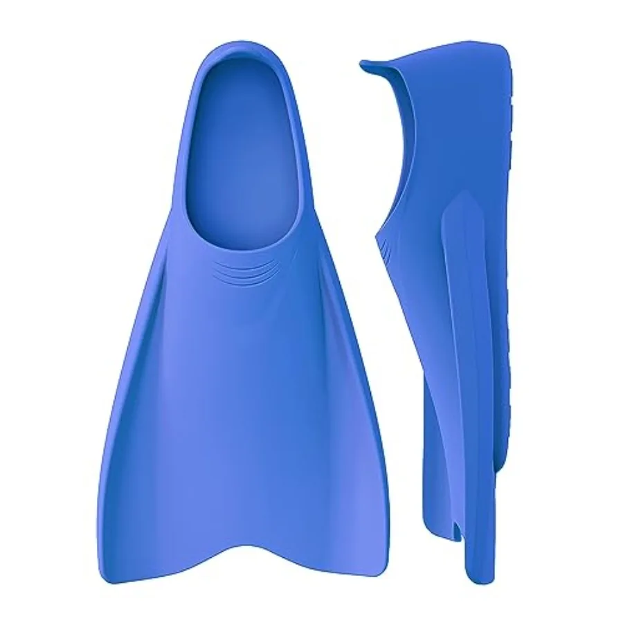

Streamlined Training Short Fins - Silicone Swim Flippers for Adults and Youth Men and Women,Ideal for Swimming, Snorkeling, and