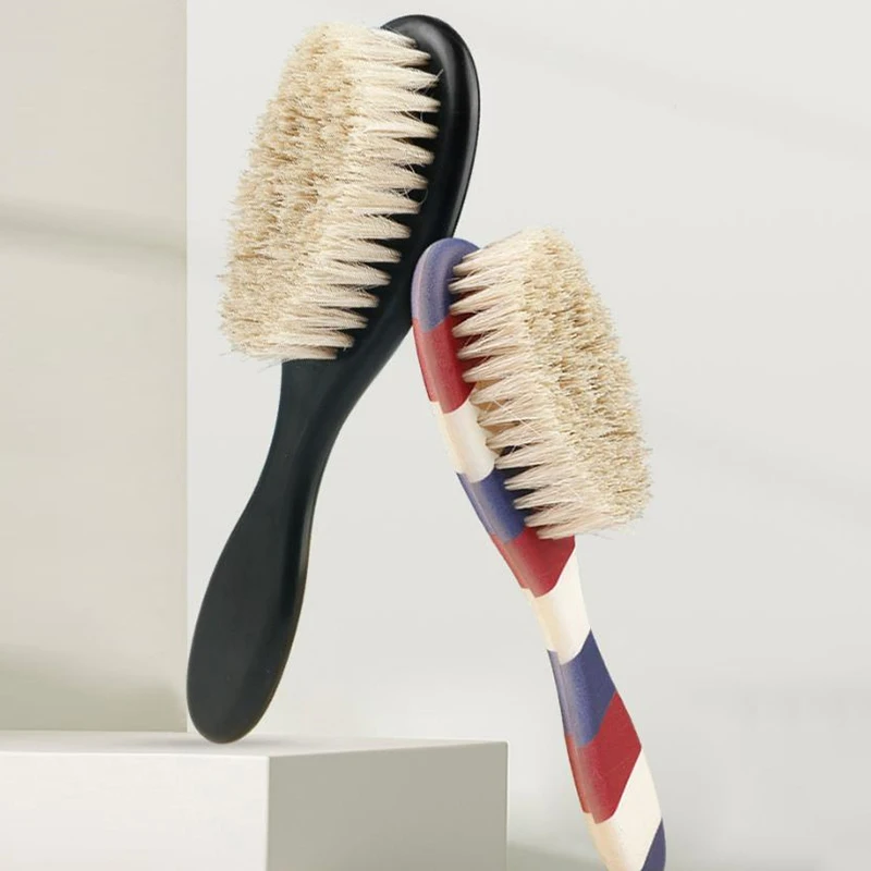 Мужская щетка для бритья, инструменты для ухода за лицом, гребень для бритья из конского волоса, щетка для стрижки волос в парикмахерском салоне