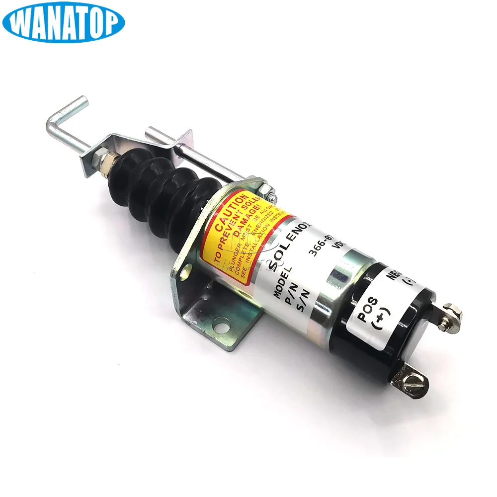 New Fuel Shut Down Solenoid Replacement 366-07197 SA-3405T 1502-12C7U2B2S1 For Lister Petter LPW 12V