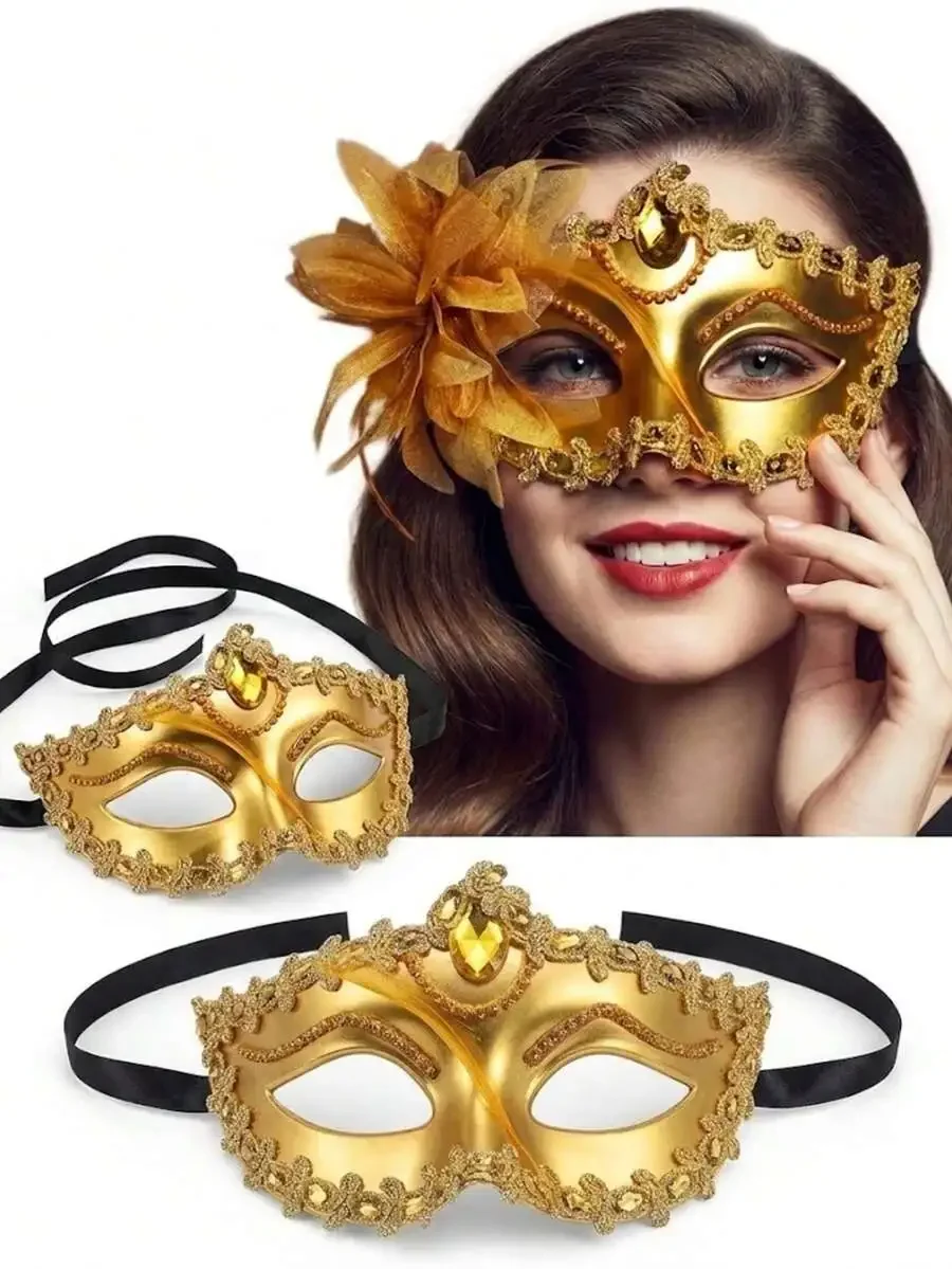 

Elegant Floral Lace Masquerade Mask For Women Party Prom Ball Costume
