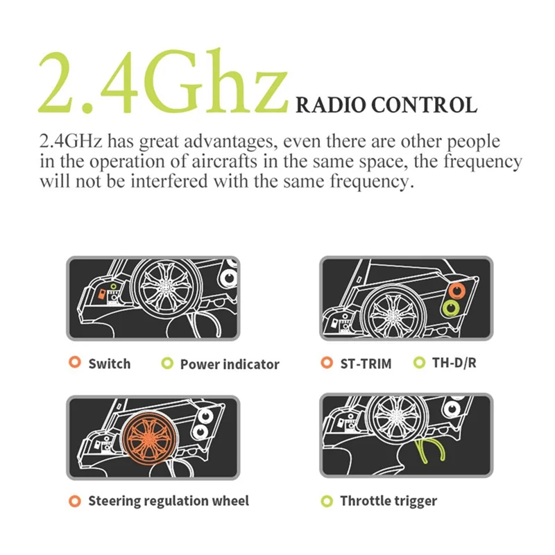 144010-2186 Transmitter Remote Controller for Wltoys 144010 124007 124016 124017 104002 104072 RC Car Spare Parts