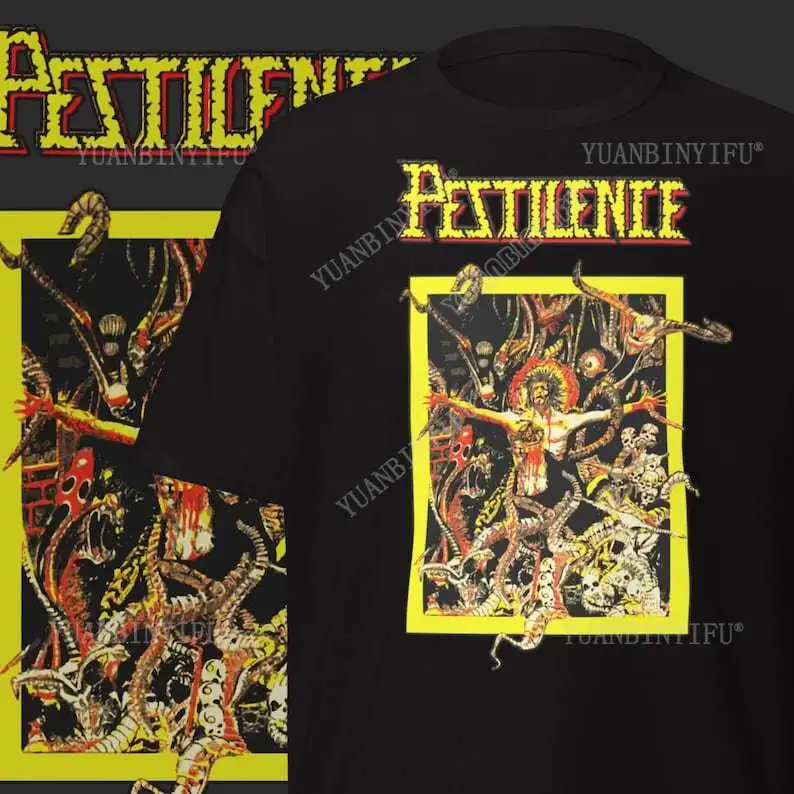 

Pestilence Band T-shirt Death Metal Merch Old School Death Metal Clothing Gifts for Metalheads