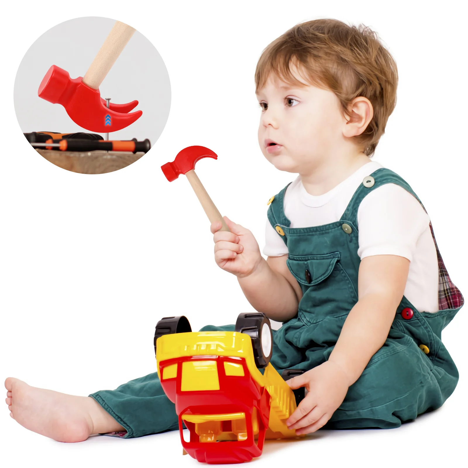 Simulated Small Wooden Toys Handle Wood-handled Children Educational Tool