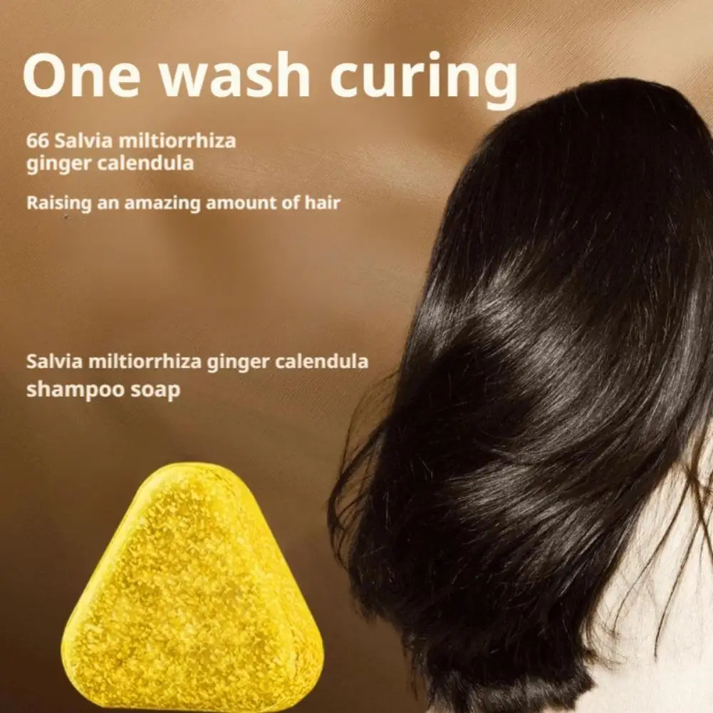 Reduce Breakage Handmade Solid Volumizing Shampoo Anti-hair Loss Shampoo Bar! With Platycladus Usnea Herb Controls Oil Dandruff
