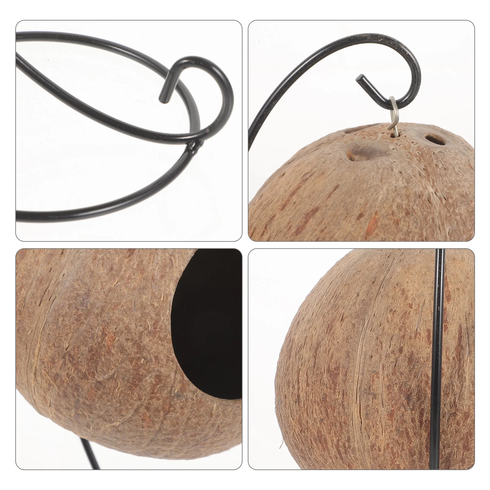 

1Set Bird Nest Breeding Nest Parrot Cage Coconuts Shell Hanging Bird House Resting Bed for Parakeet Finch Songbird