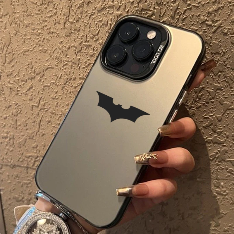 Cool Cute Funny Batmans Logo Phone Case For iPhone 16 15 14 13 12 11 mini Pro Max X XR XSMAX 8 7 Plus Anti Fall Matte Back Cover