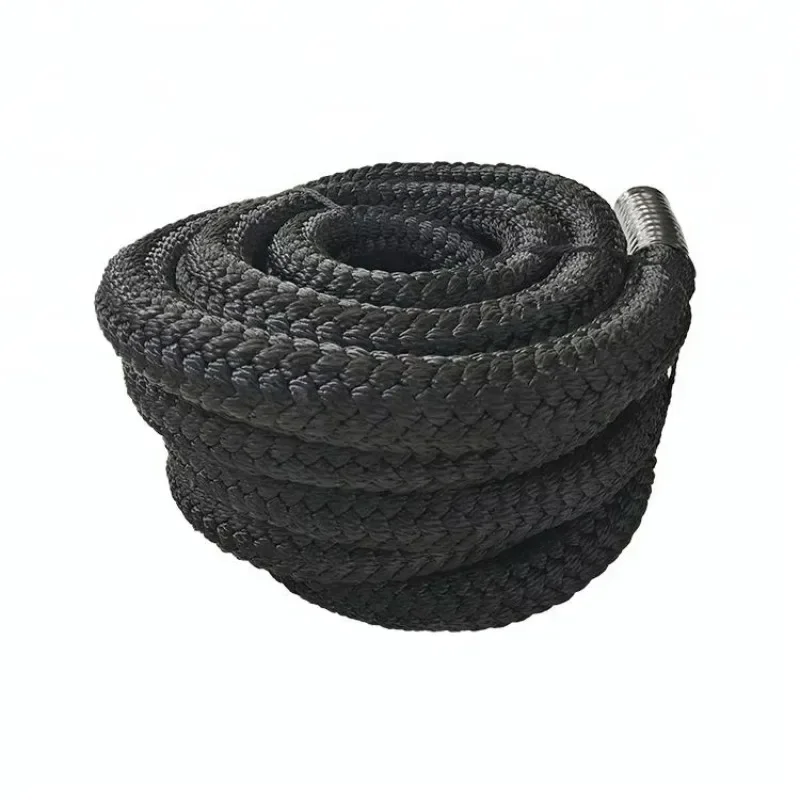 

Robust Black Nylon Poly Dacron Battle Rope Wear Proof Never Disperse For Universal Gym Training Hot Sale