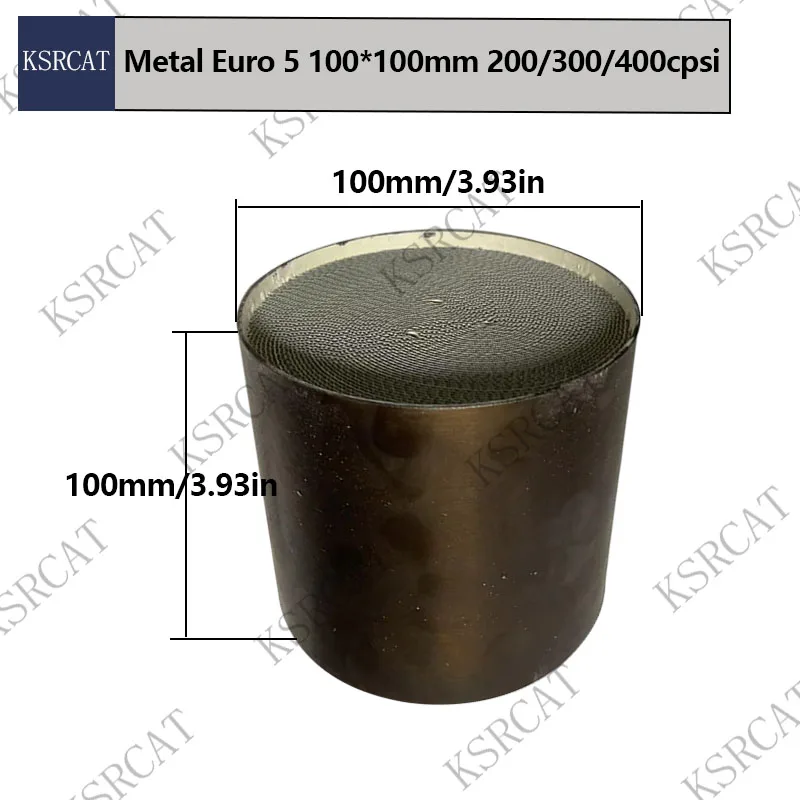 Exhaust Systems Euro 5 Catalytic Converter 100*100mm 200/300/400CPSI Metal  Automotive Catalyst High Flow Catalytic Converter