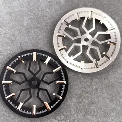 for NH35 NH36 NH38 NH70 NH71 NH72 Automatic Movement 29mm Watch Dial Face Hollow Dials Skeleton Accessories Silver Black