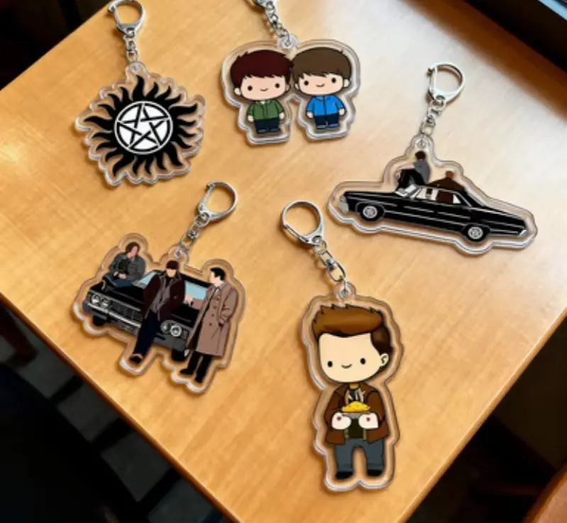 Anime Supernatural Accessories Decorations Collections Acrylic Key Ring Keychain Letter Pendants Backpack HD