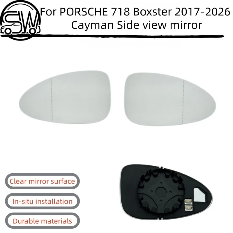 

For 2016-2024 Porsche 718 Boxster Cayman 982 & 2016-2019 911 991.2 Side Mirror Glass Left & Right