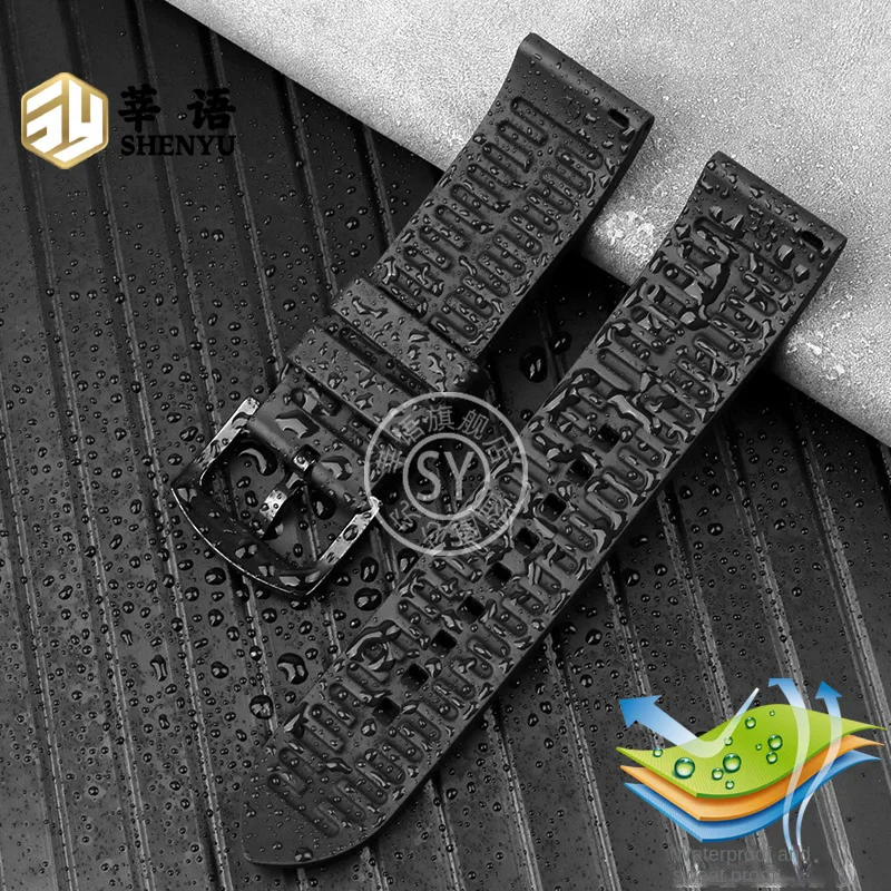 23 مللي متر حزام Fuororubber خالي من الغبار لسلسلة تسلق الجبال Casio PRO TREK PRT-B50/B70 PRW-35/51/61Y حزام ساعة فيتون 23 مللي متر