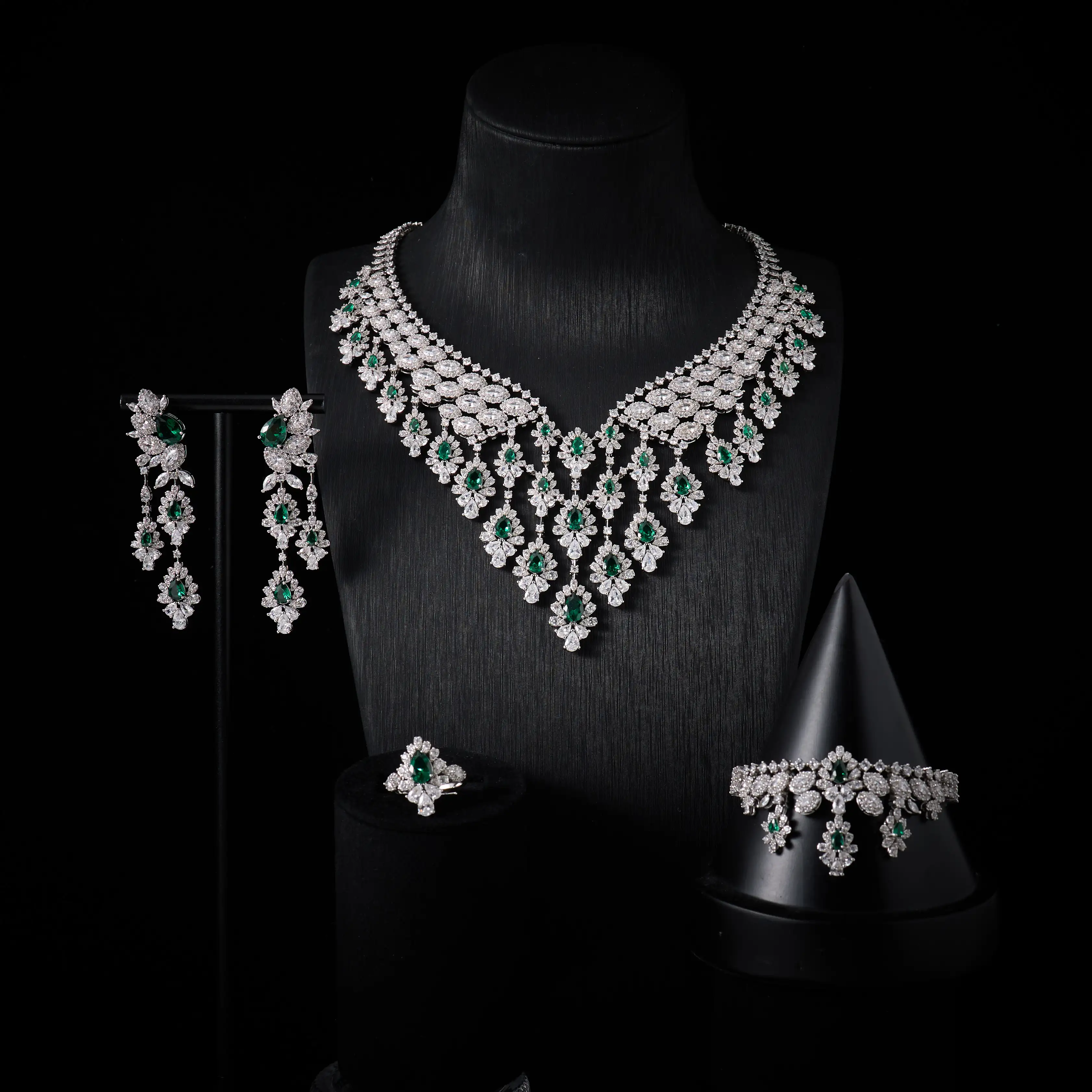 

IN JEWELIFE, роскошная люстра, цвет кубического циркония, большой комплект ювелирных изделий высокого качества, женские элегантные комплекты, ожерелья, женские 00074