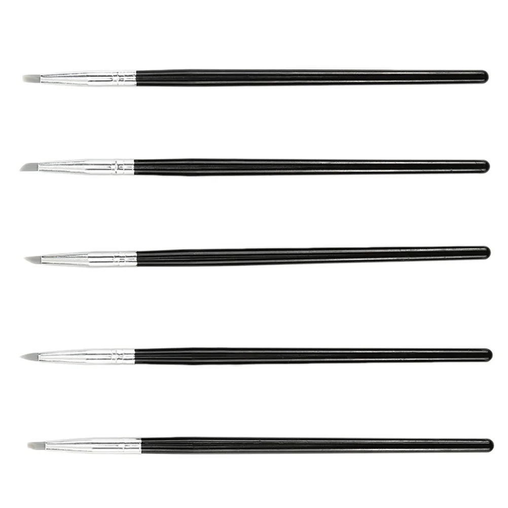 

5Pcs Silicone Head Pen Smooth Molding Clay Art Paint Brush for Gradual Change Dyeing Watercolor Painting Drawing Craft DIY