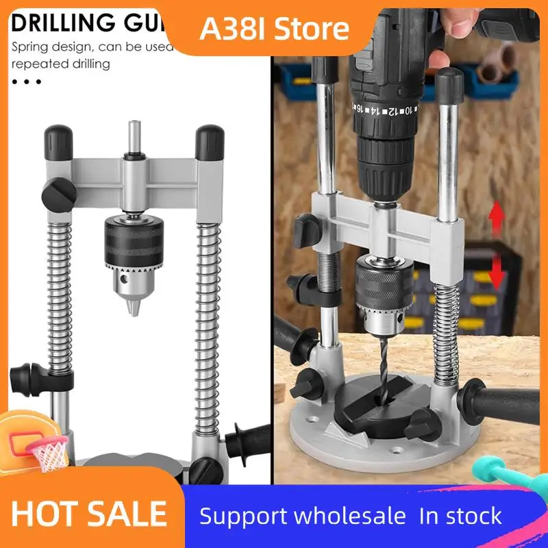 

A38I Drill Guide Attachment For Precise Straight Holes, Universal Hand Drill Adapter With Bench Clamp Electric Repair