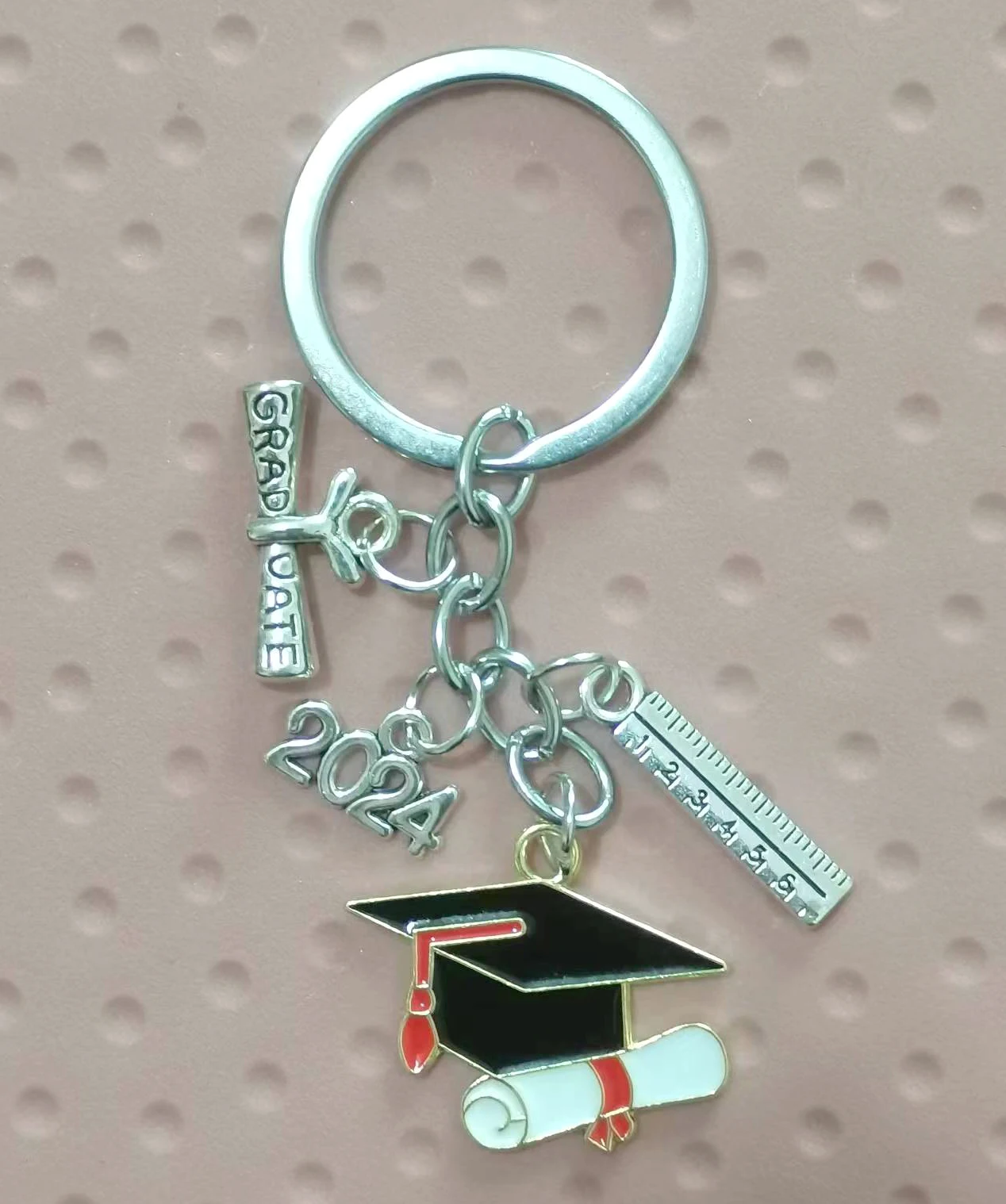 2024 New Graduation Ceremony Keychain, Our Graduation Cute Graduation Cap Abc Ruler Book Keychain Commemoration Graduation Cerem