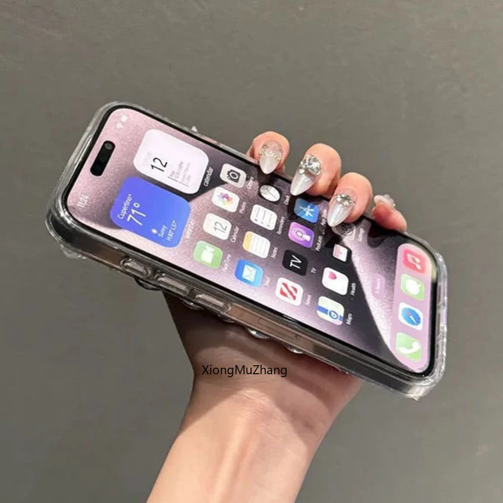 Błyszczące, trójwymiarowe etui Hello Kitty z różowymi diamentami i kokardką, idealne do iPhone 18, 17, 16, 15, 14 Mini, 12, 13, 11 Pro Max, Xs Max, w stylu Sanrio, dla dziewczynek. — zdjęcie produktu 5
