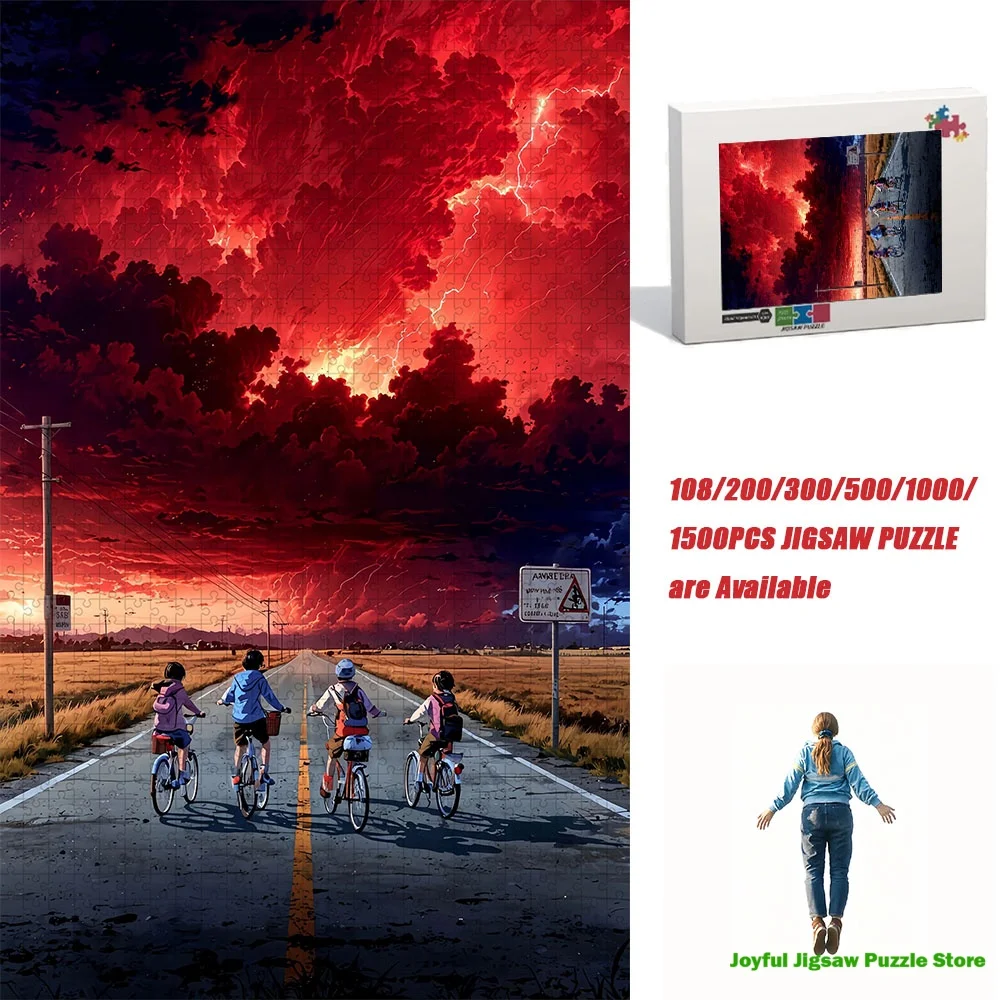 

Stranger Things Jigsaw Puzzle Decompression Game Brain Training Educational Toy Ideal Present for Festival Special Occasions