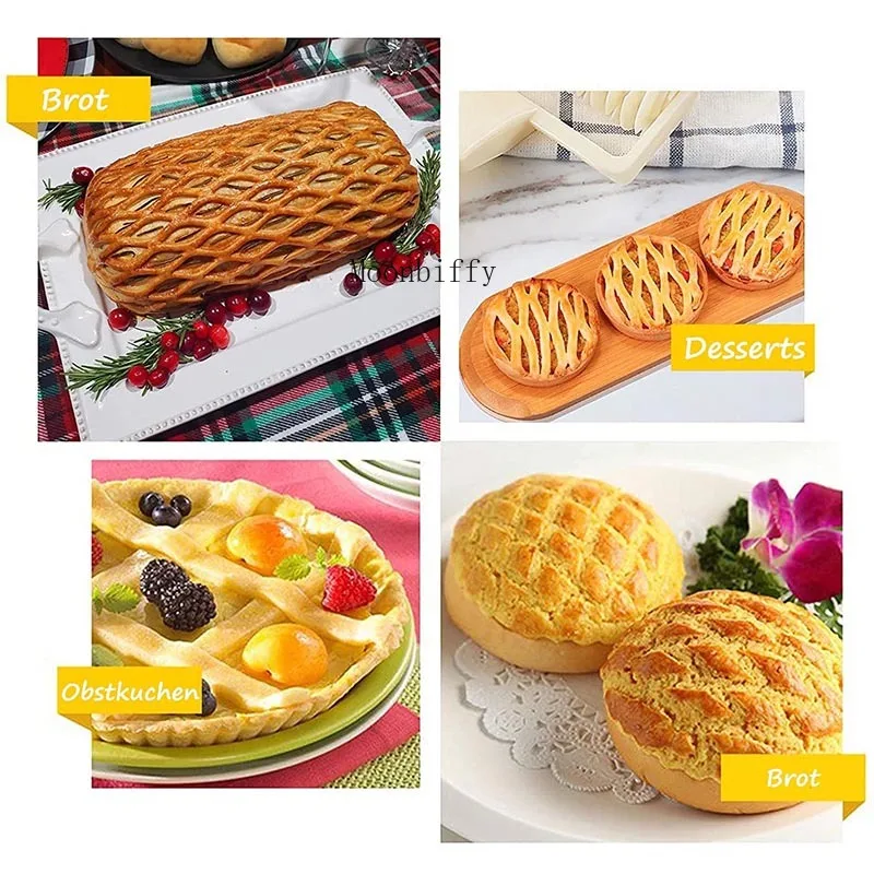 1PC Pastry Lattice Roller Cutter Pie Pastry Dough Cutter Roller Home Kitchen Tools Baking Tools Silicone Mold