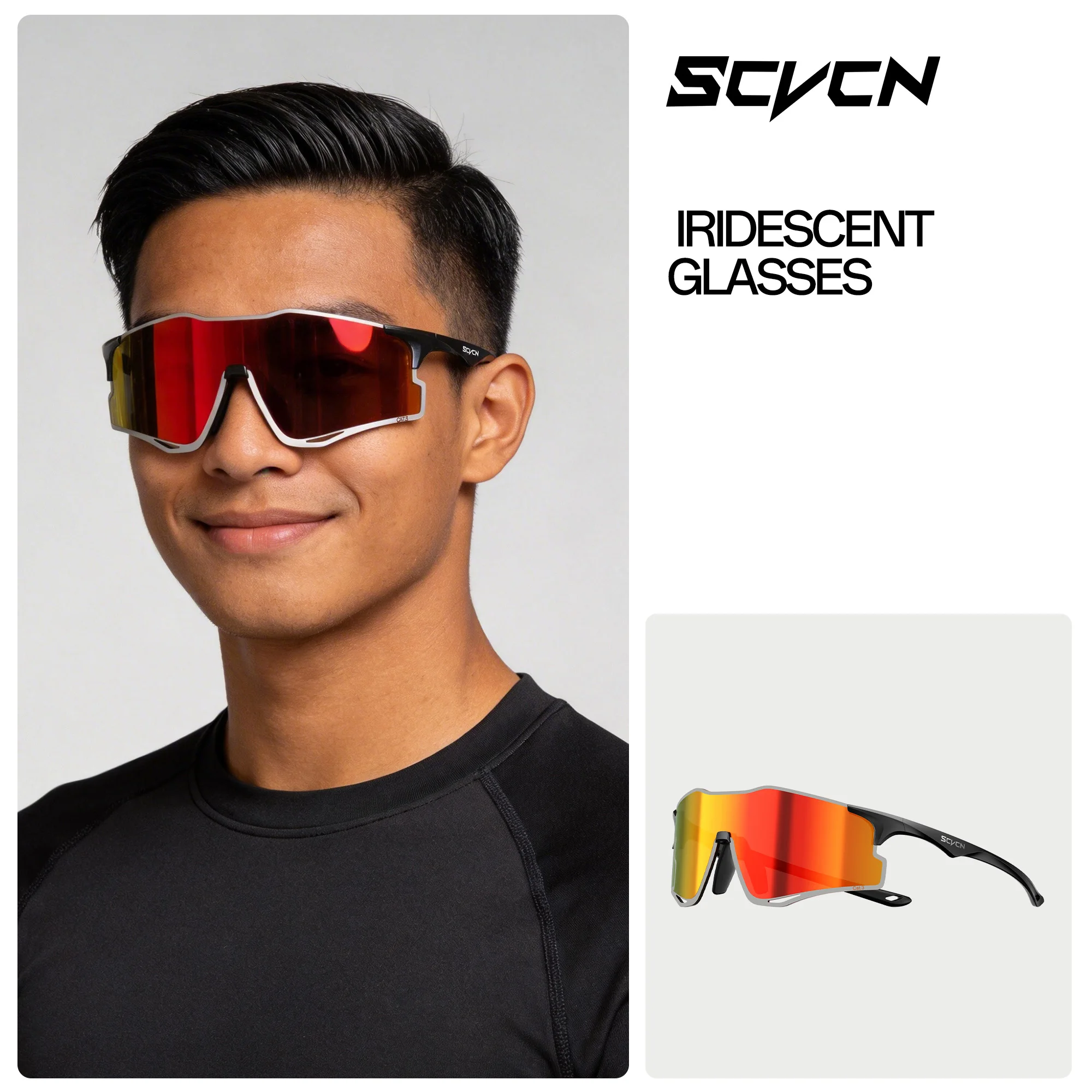 

SCVCN Photochromic Climbing Sunglasses Outdoor Sports Cycling Bicycle UV400 Hiking Goggles Men Women Marathon Hiking Glasses