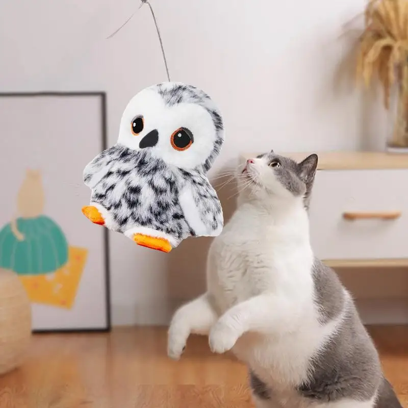 Interactive Cat Plush Toys for Indoor Cats Automatic Flapping Bird Cat Toy USB Rechargeable Electronic Cat Enrichment Toys