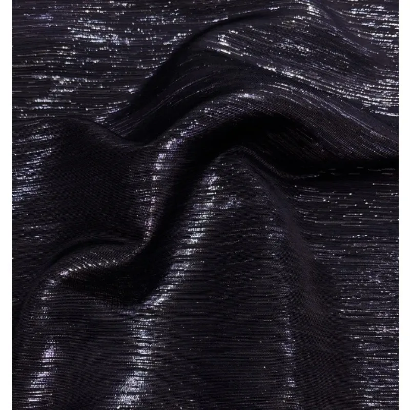 

Gold Thread Jacquard Fabric with Purple Sheen Horizontal Texture Stiff Structured Corset Dress Designer Wedding DIY Material