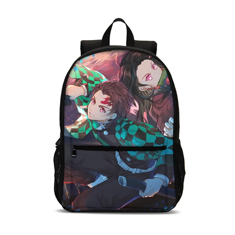 Kimetsu No Yaiba Kids Mochila 47cm/18.5inch Large Capacity Backpack School Supplies School Bag for Boys Girls Best Gift