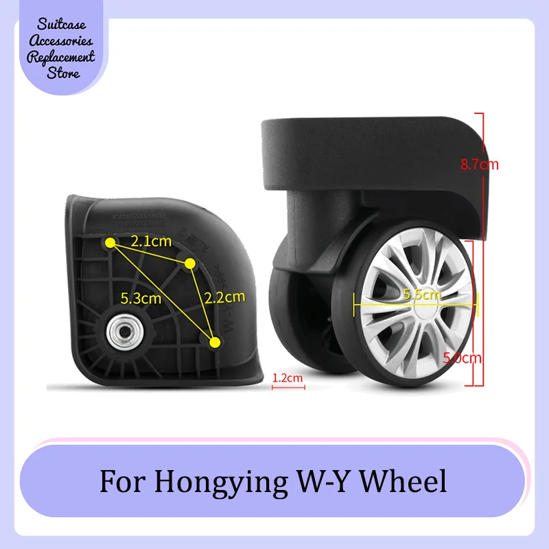 

For Hongying W-Y Smooth Silent Shock Absorbing Wheel Accessories Wheels Casters Universal Wheel Replacement Suitcase Rotating