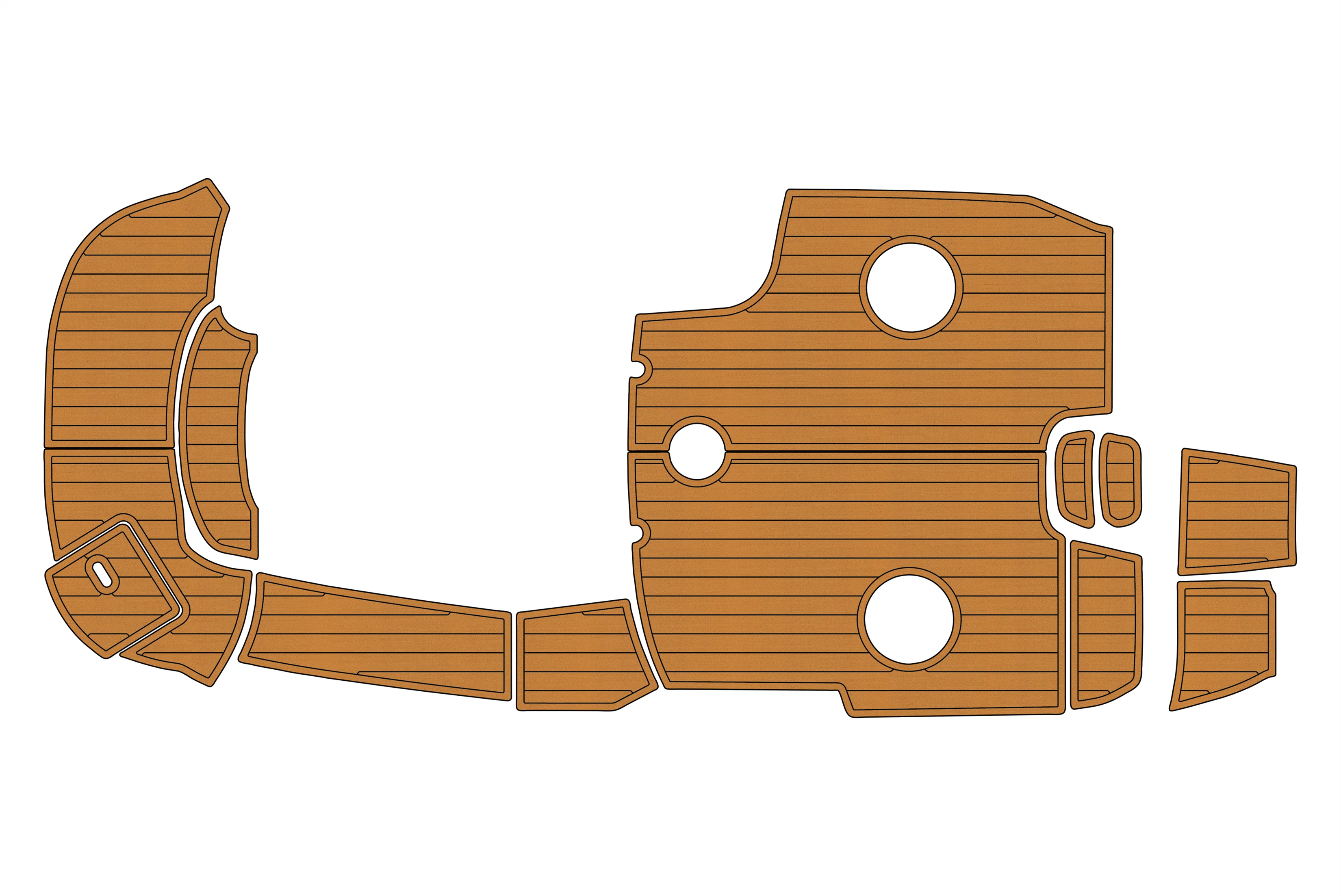 Eva foam Fuax teak seadek marine floor For 2010-2012 Stingray 235 CR Cockpit Swim platform 1/4