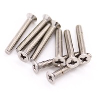 5/10/50x M1 M1.2 M1.4 M1.6 M2 M2.5 M3 M3.5 M4 M5 M6 M8 304 Stainless Steel GB819 Cross Phillips Flat Countersunk Head Screw Bolt