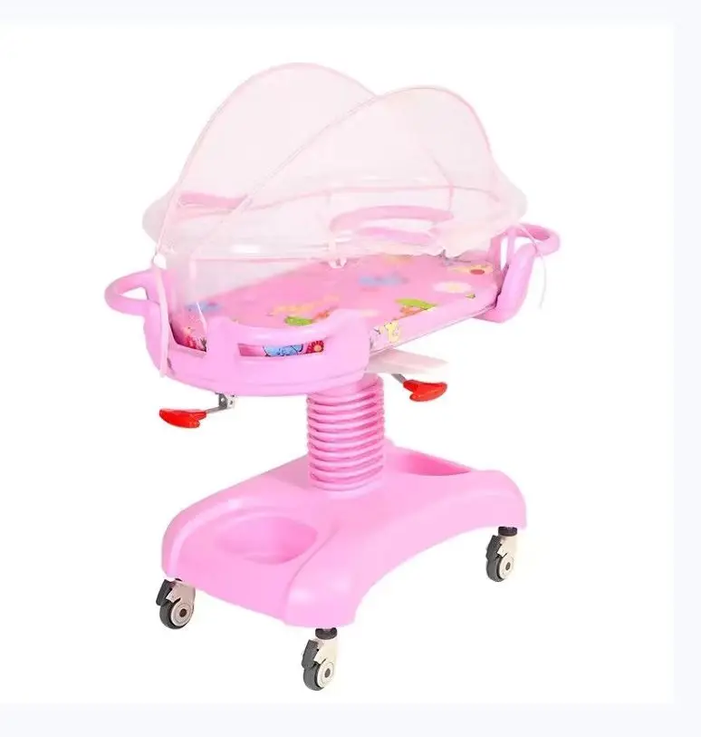 Hot Sale Foldable Lightweight Scandinavian Style Space Saving Newborn Bassinet Cot Modern Baby Crib with Wheels