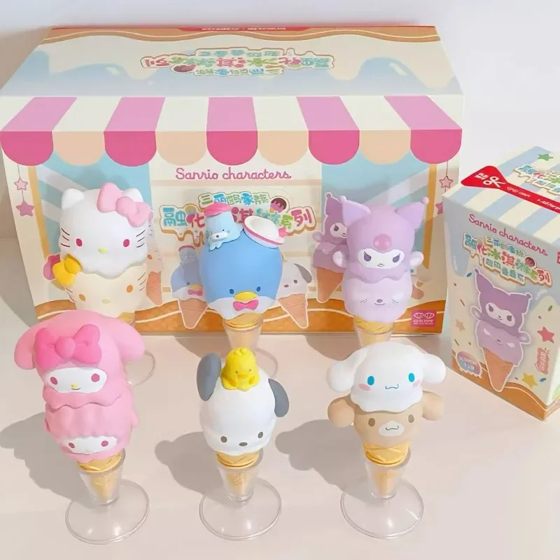 Sanrio – boîte aveugle de série de crème glacée fondante, jouets mignons Kuromi My Melody, modèle de poupée, jouets de collection, ornements