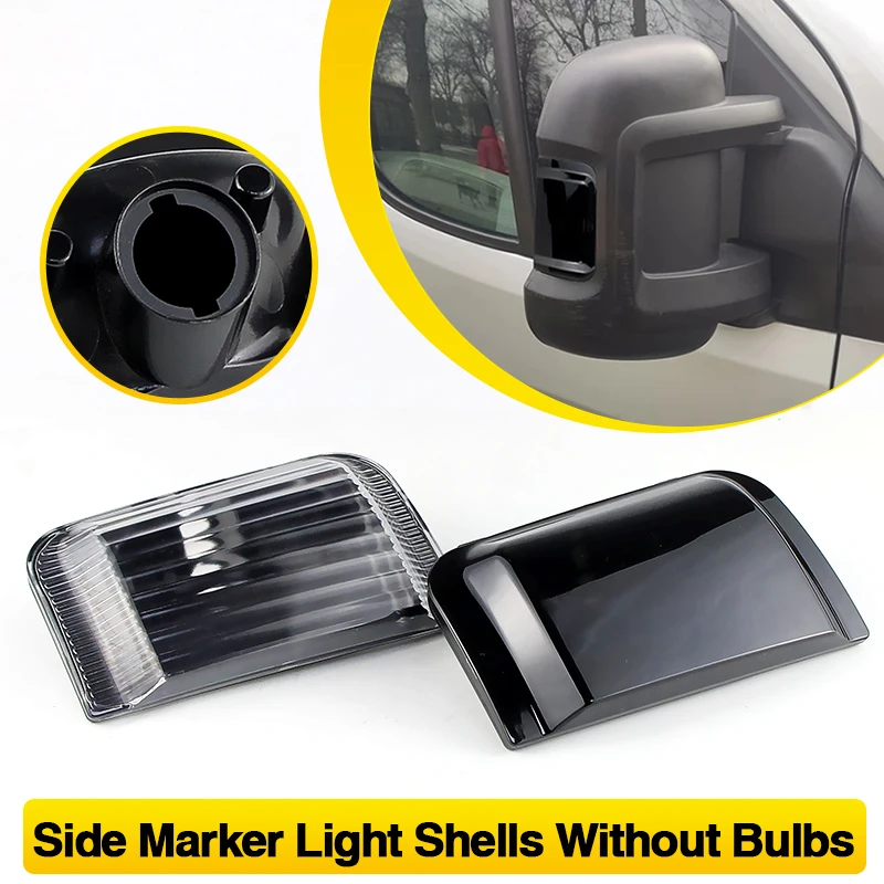 

2PCS For Peugeot Boxer For Citroen Jumper Relay Truck Fiat Ducato Ram Promaster No Bulbs Fender Side Marker Light Covers Housing
