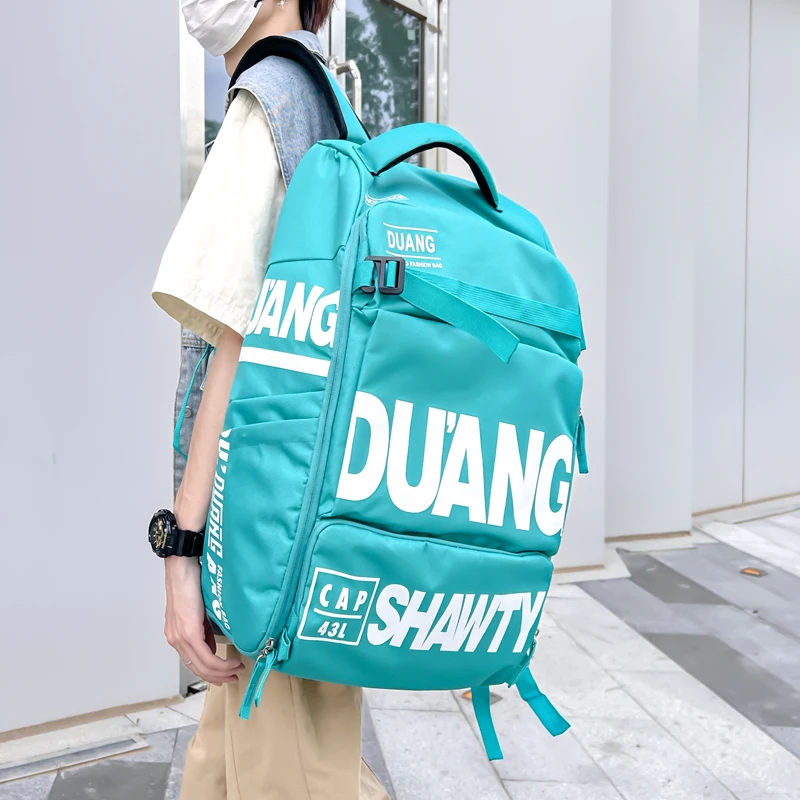 

skateboard basketball training backpack Men's outdoor travel sports mountaineering bag trendy Cool boy men's American school bag