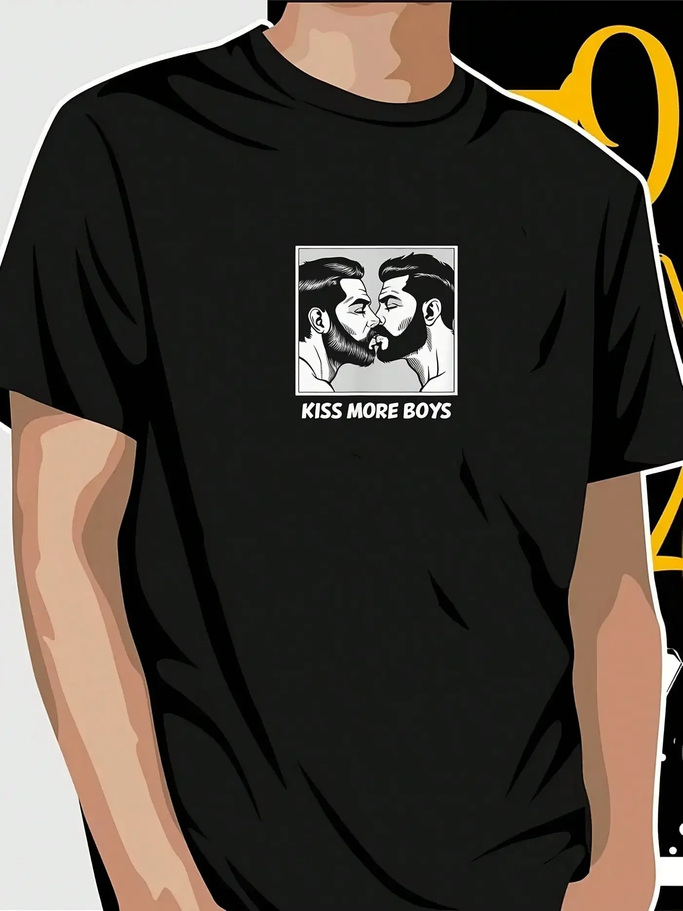 قبلة المزيد من الأولاد مثلي الجنس الدب الأب الدب LGBTQ فخر الملتحي الرجال تي شيرت الدب عالم الحيوان ، شخصية جريئة وقوية