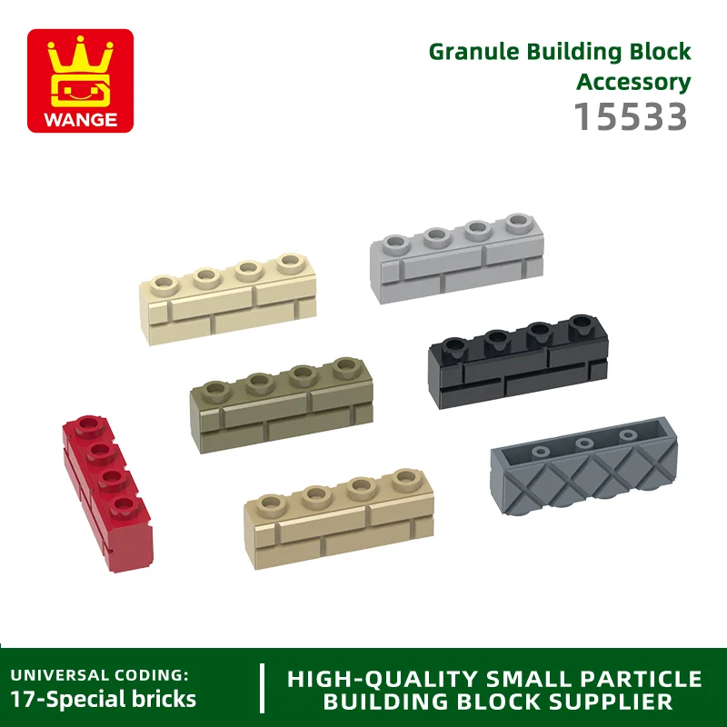 WANGE 15533 100g/70PCS Thick 1x4 Wall Building Blocks MOC DIY