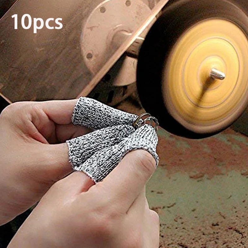 

10 шт. HPPE DIY работа, защита от порезов на кончиках пальцев, гибкая устойчивая защита, напальчники, напальчники, защита для большого пальца