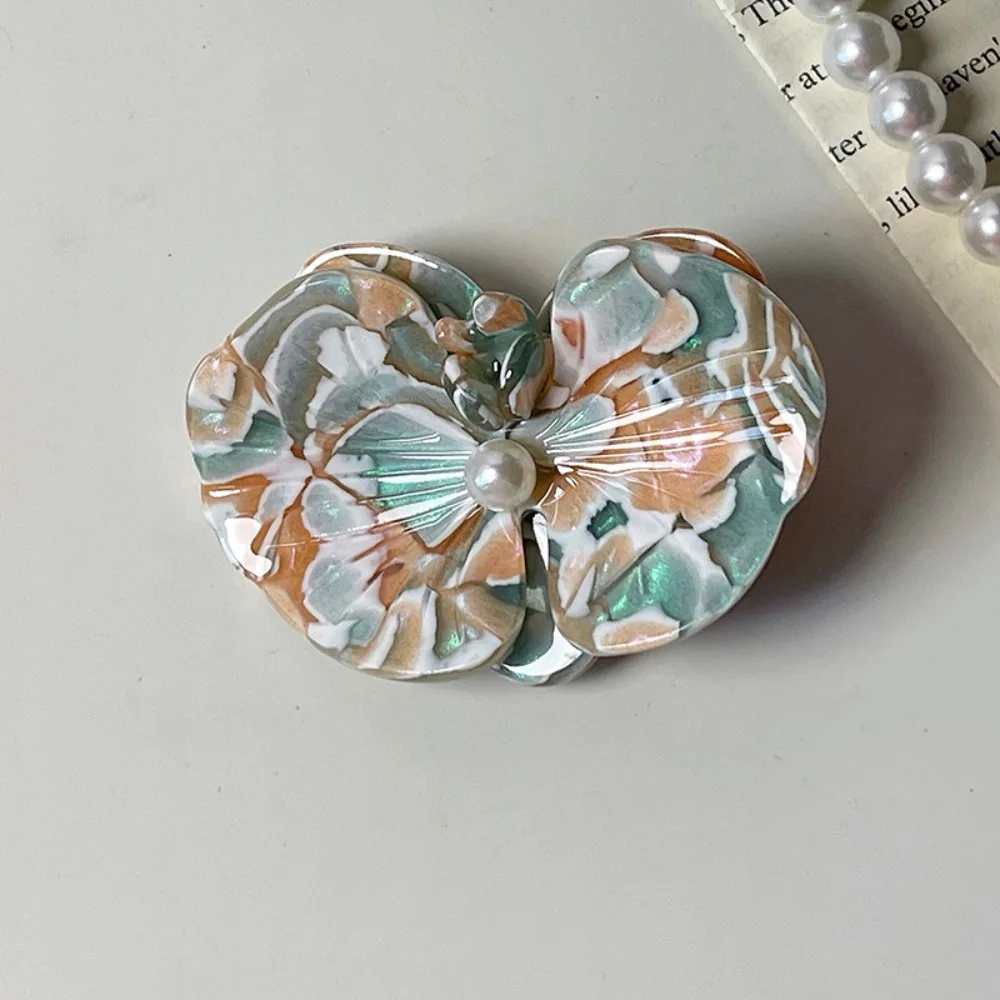 

Cute Side Clip Acetic Acid Hairpin Floral Butterfly Orchid Flower Duckbill Clip Back Clip Hair Accessories Fresh Barrettes Women