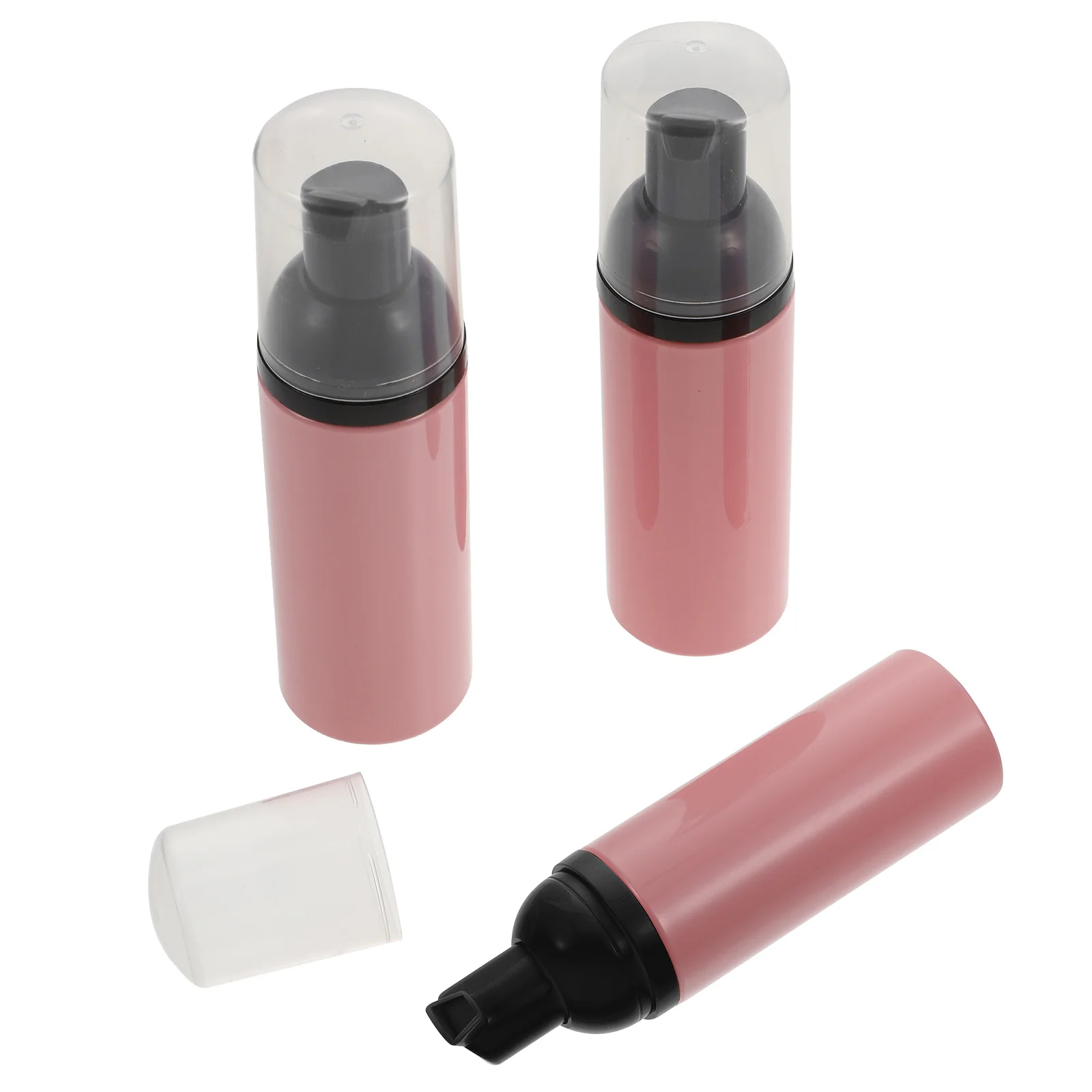 

3 Pcs Foam Bottle Empty Foaming Pump Bottles Lotion Mousse Pink Travel Hand Soap