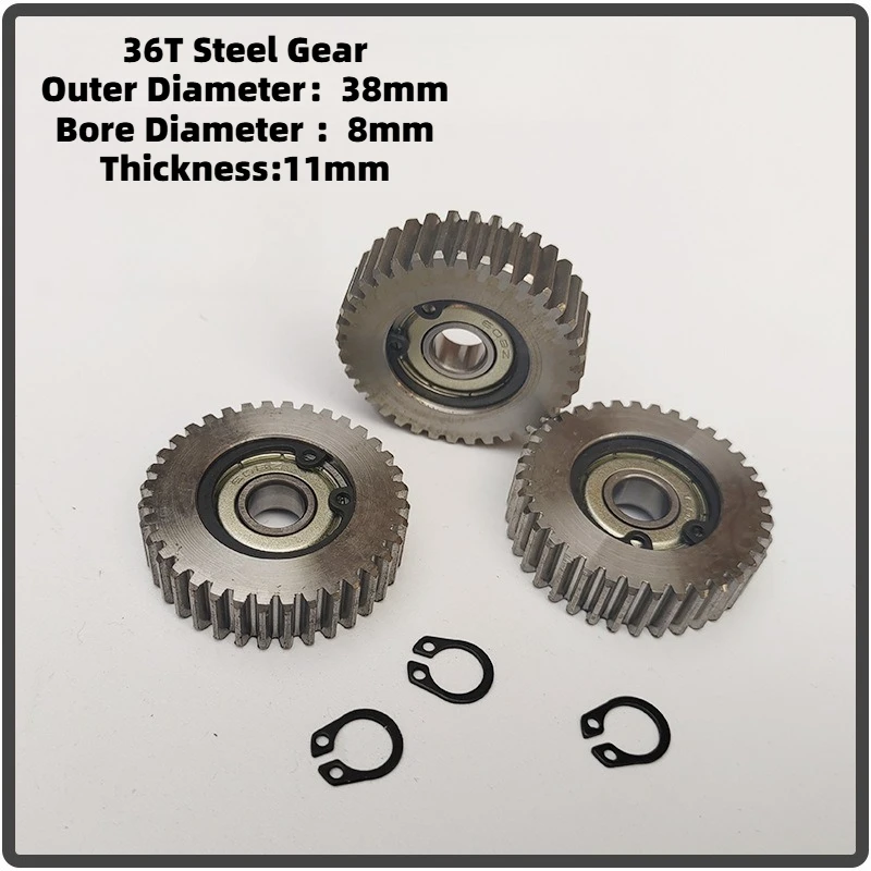 

3pcs 36T steel gear for electric vehicle folding car battery car Bafang motor