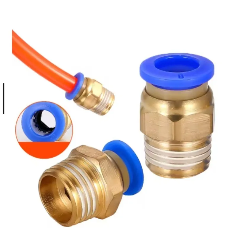 1/5PCS Pneumatic Air Connector Fitting PC 4mm 6mm 8mm 10mm 12mm Hose Quick Connector 1/8