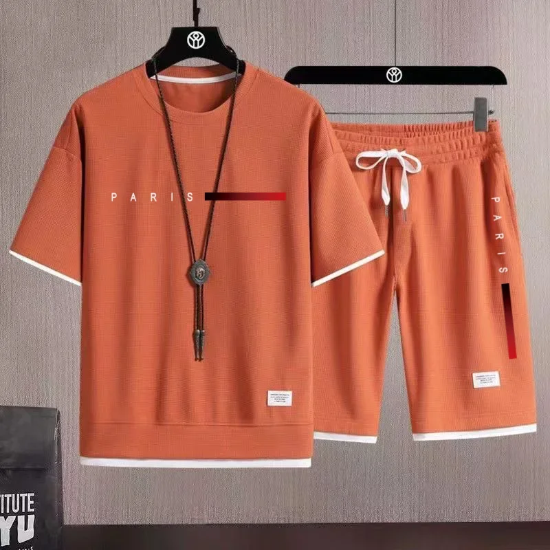 

2026 Summer New Men's Sportswear - Modern Casual Style - Breathable T-Shirt Shorts - Two-piece Casual Trendy Fashion Set